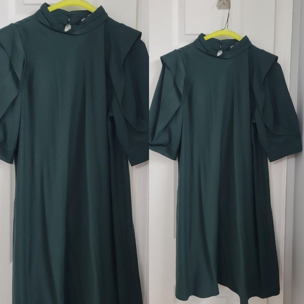 Zara ballon sleeve shift dress